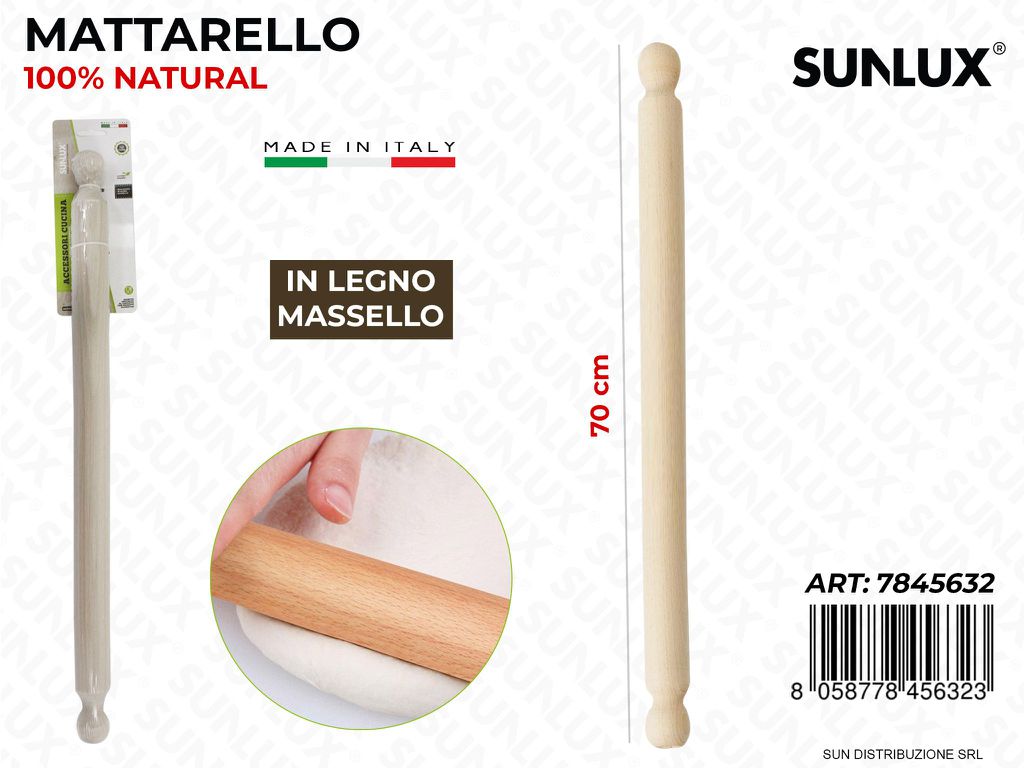 Mattarello in Legno Massello 70CM