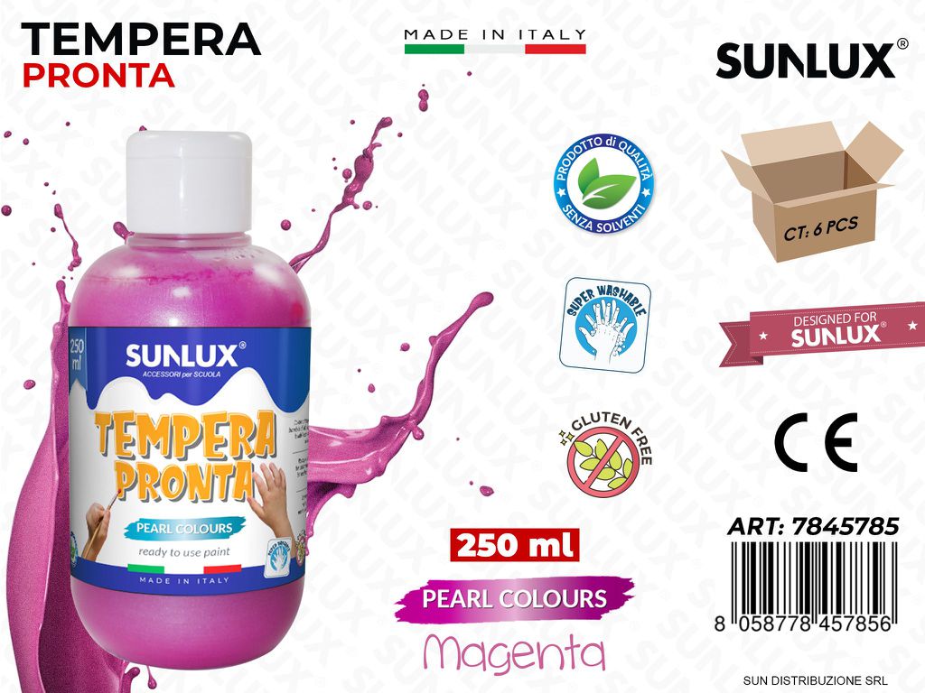 Tempera Pronta Magenta Perlato 250ML