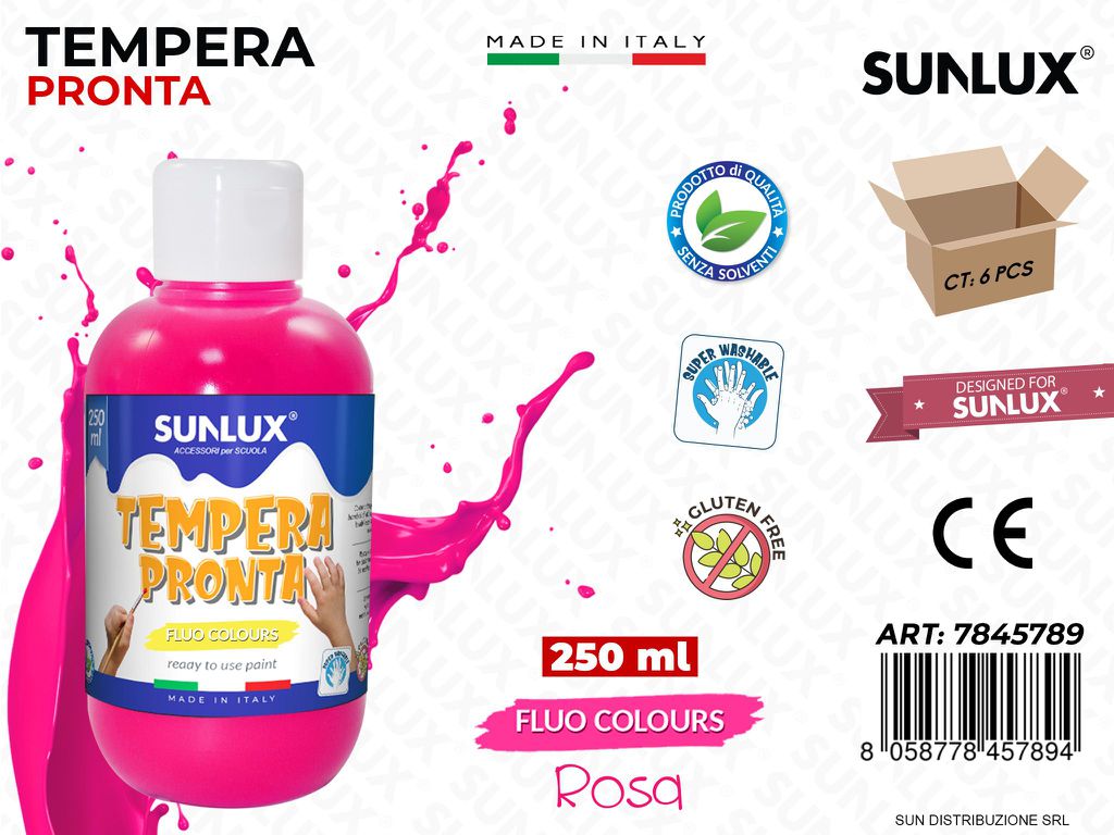 Tempera Pronta Rosa Fluo 250ML