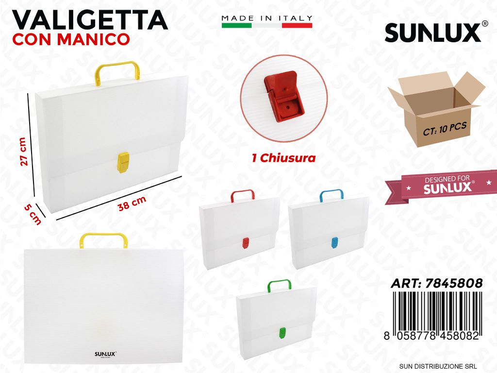 Valigetta Trasp. c/ Manico col Ass. 38*27*5CM