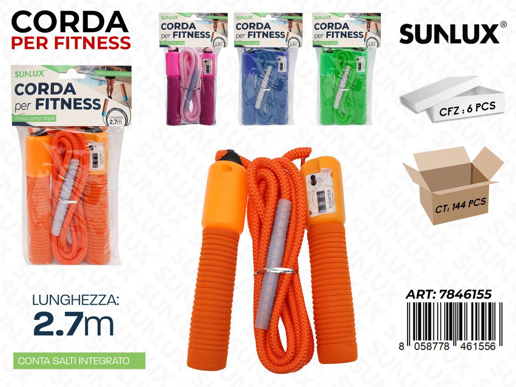 Corda Fitness c/Conta Salti Col. Ass. 2.7MT