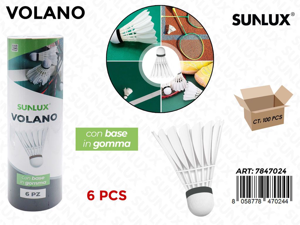 Sunlux Volano in Gomma 6PCS