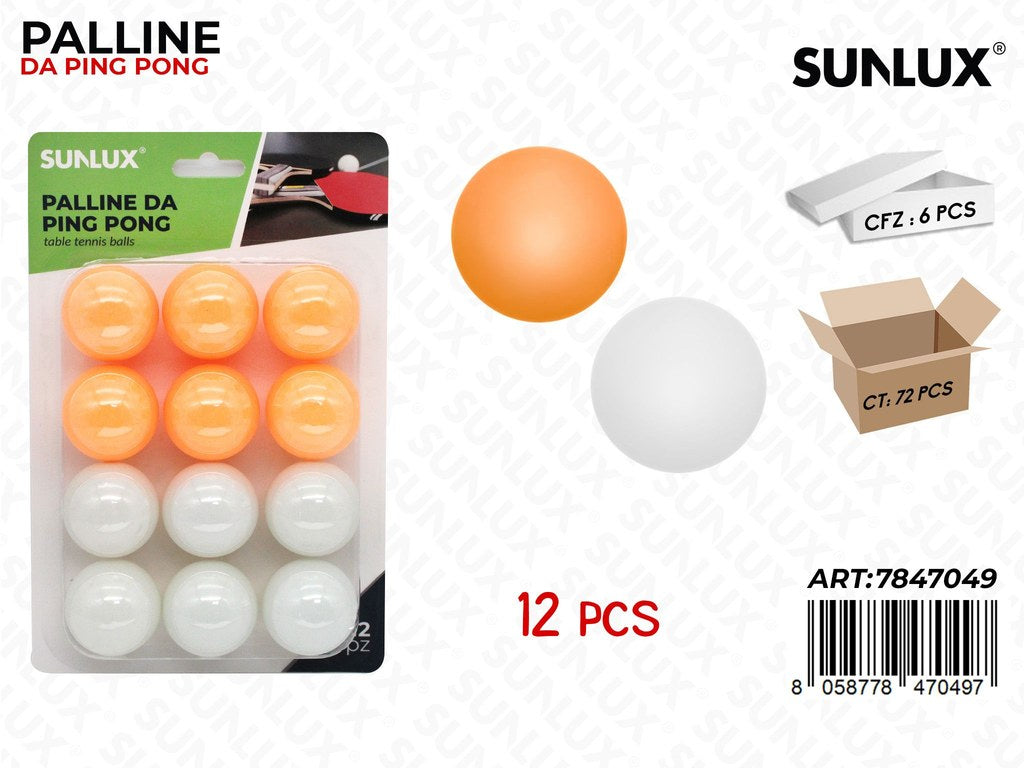Sunlux Palline da Ping Pong 12PCS