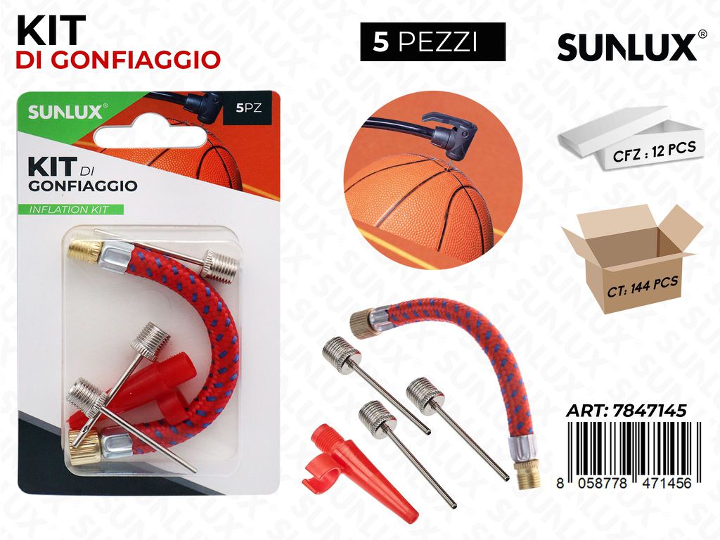Sunlux Kit per Gonfiaggio 5PCS Ass.