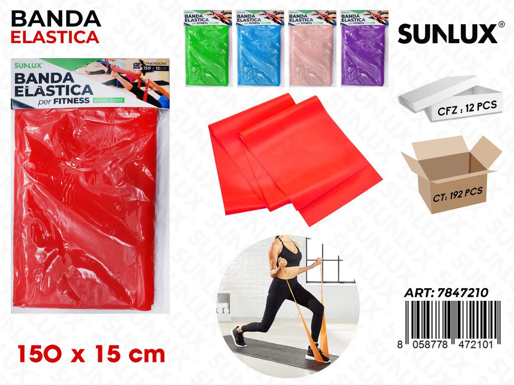 Sunlux Banda Elastica Fitness Col.ass. 150*15CM