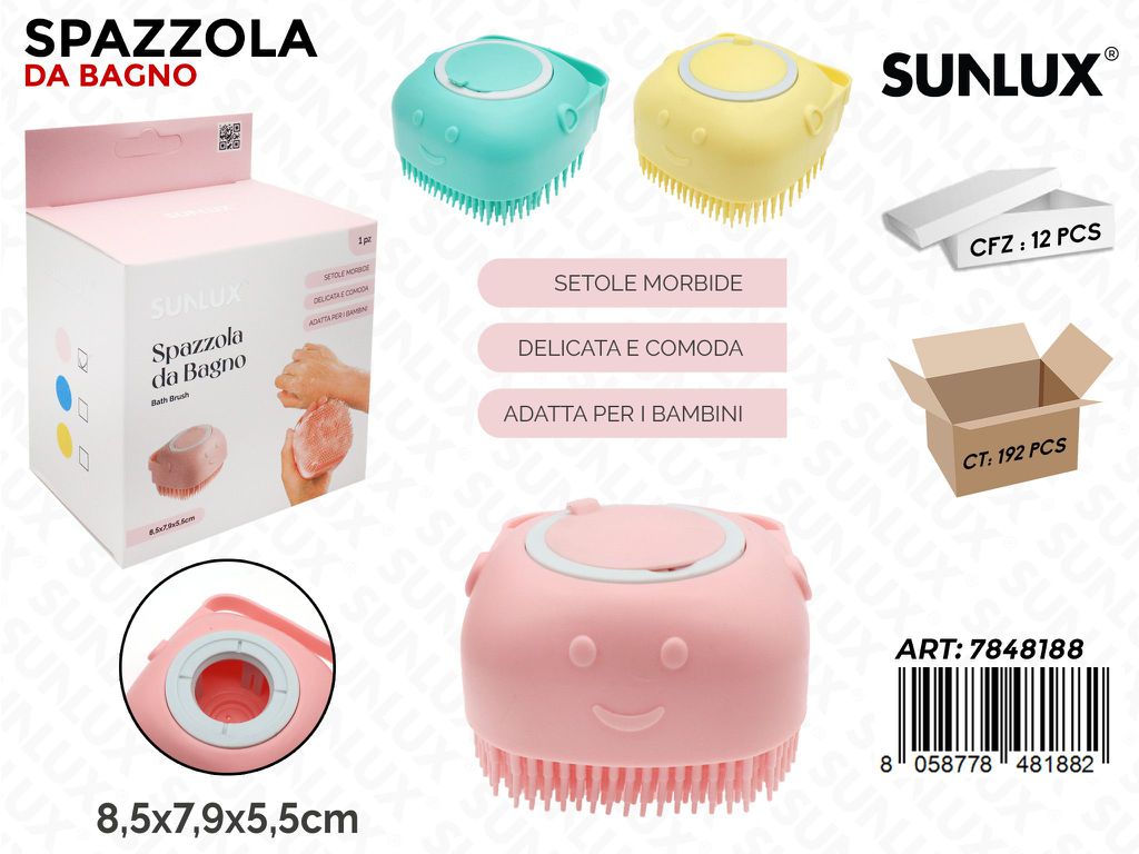 Sunlux Spazzola da Bagno Ass. 8.5*7.9*5.5CM