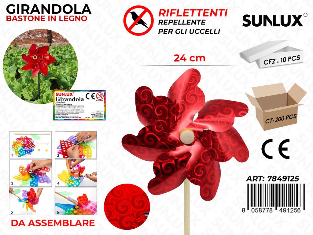 Sunlux Girandola Riflettente per Uccelli 24CM