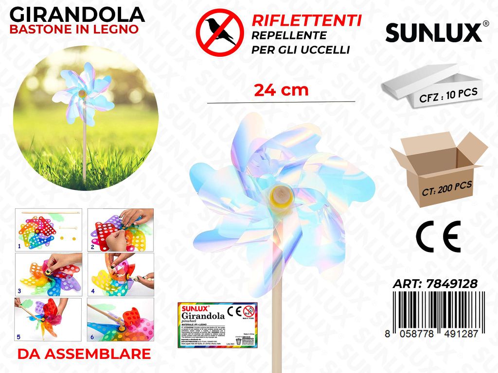 Sunlux Girandola Riflettente per Uccelli 24CM
