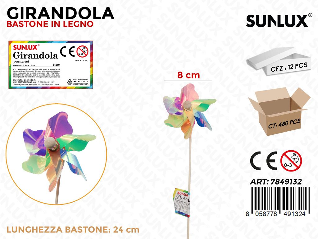 Sunlux Girandola c/Bastone 8*24CM
