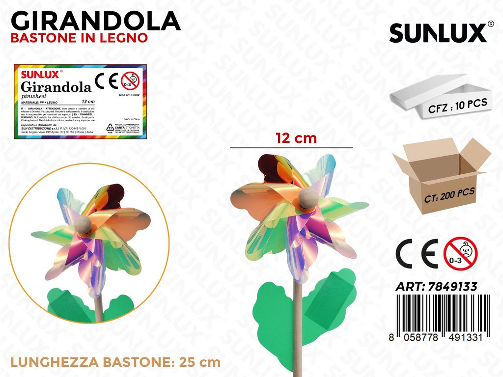 Sunlux Girandola c/Bastone 12*25CM