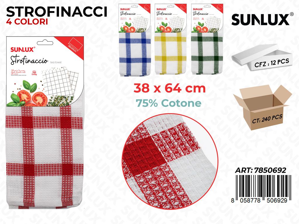 Sunlux Strofinaccio 38*64CM Col. Ass.