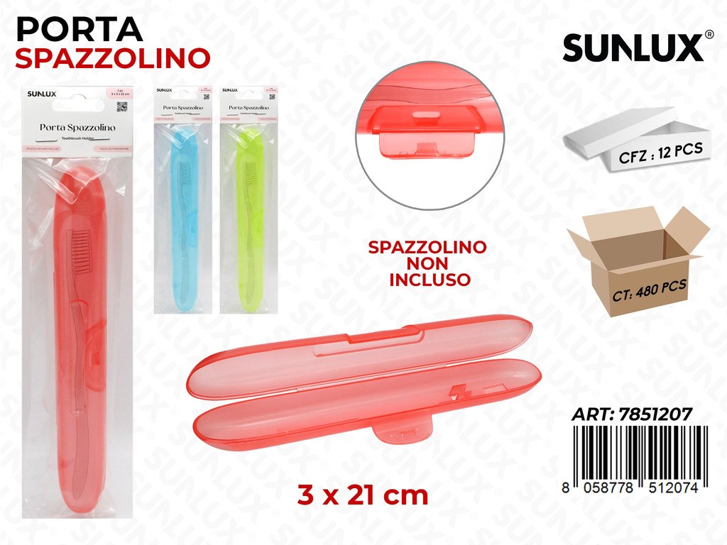 Sunlux Porta Spazzolino Ass. 3*21CM