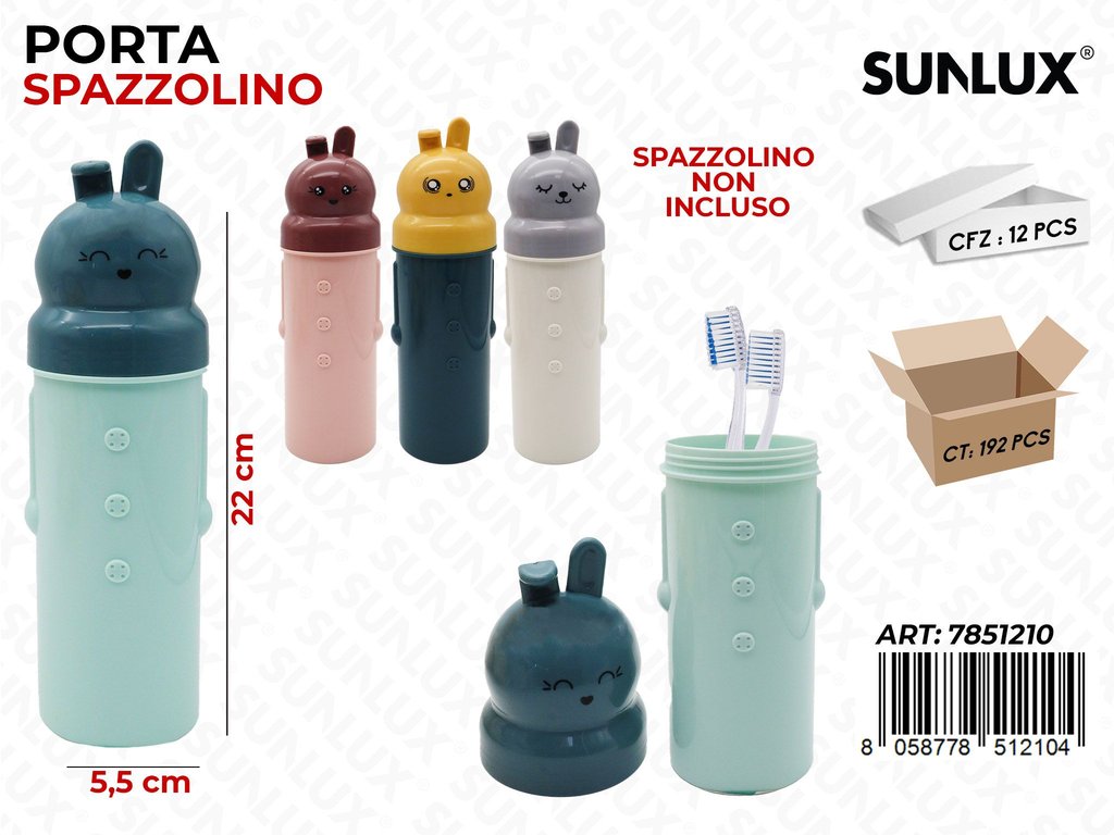 Sunlux Porta Spazzolino Ass. 5.5*22CM