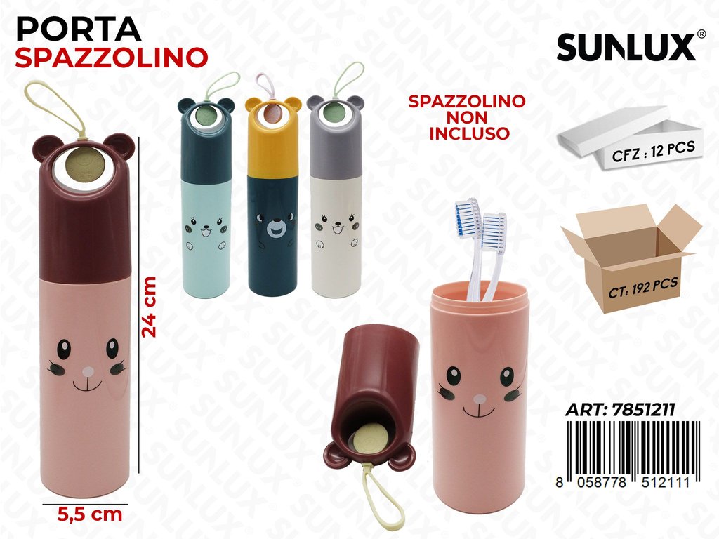 Sunlux Porta Spazzolino Ass. 5.5*24CM