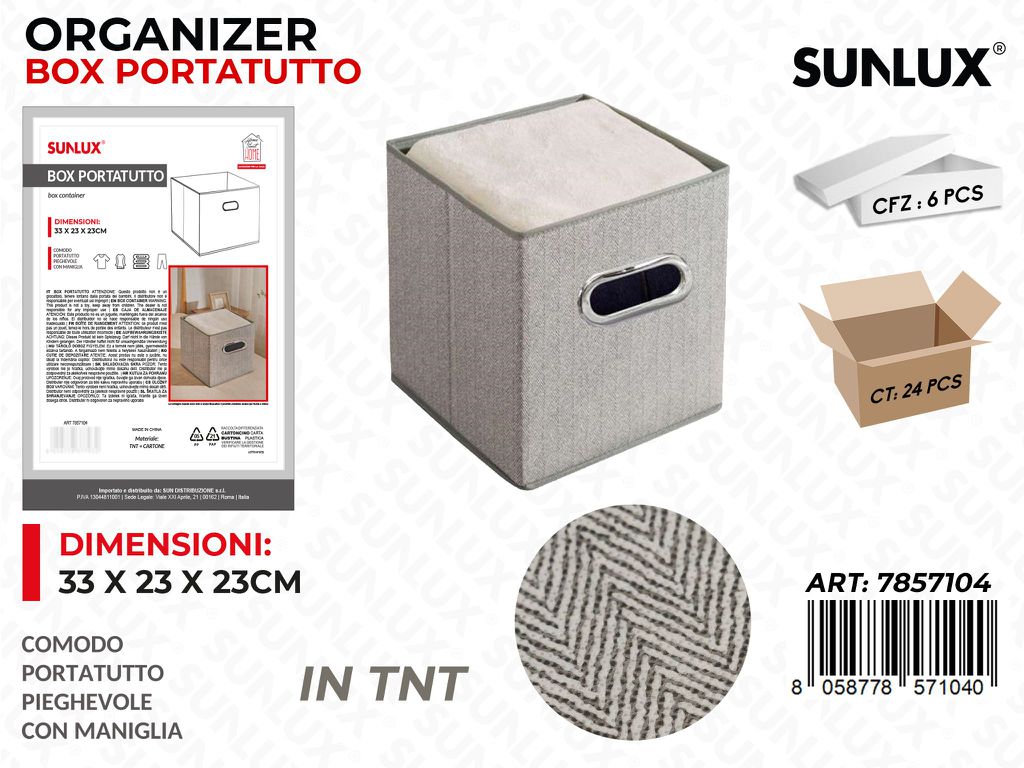 Sunlux Box Portatutto Pieg. 33*23*23CM / Pz da 6