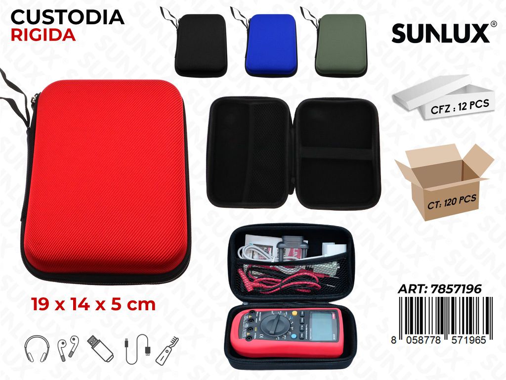 Sunlux Custodia Rigida Col.ass 19*14*5CM