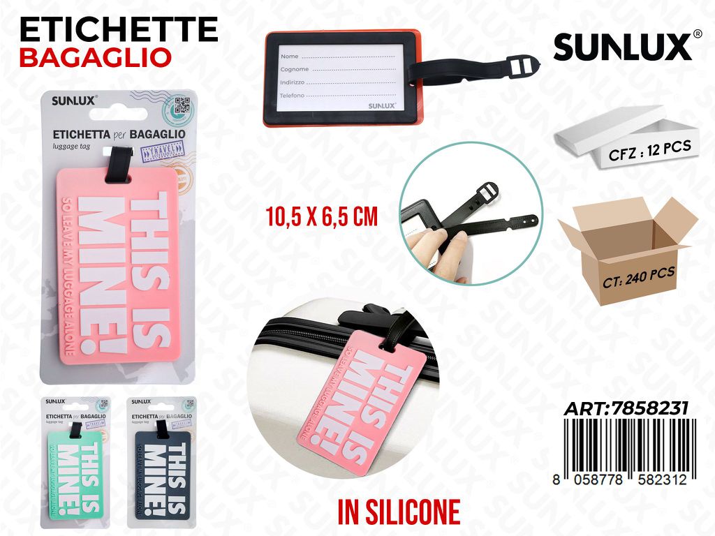 Sunlux Etichetta Bagaglio in Silic. ASS.10.5*6.5CM