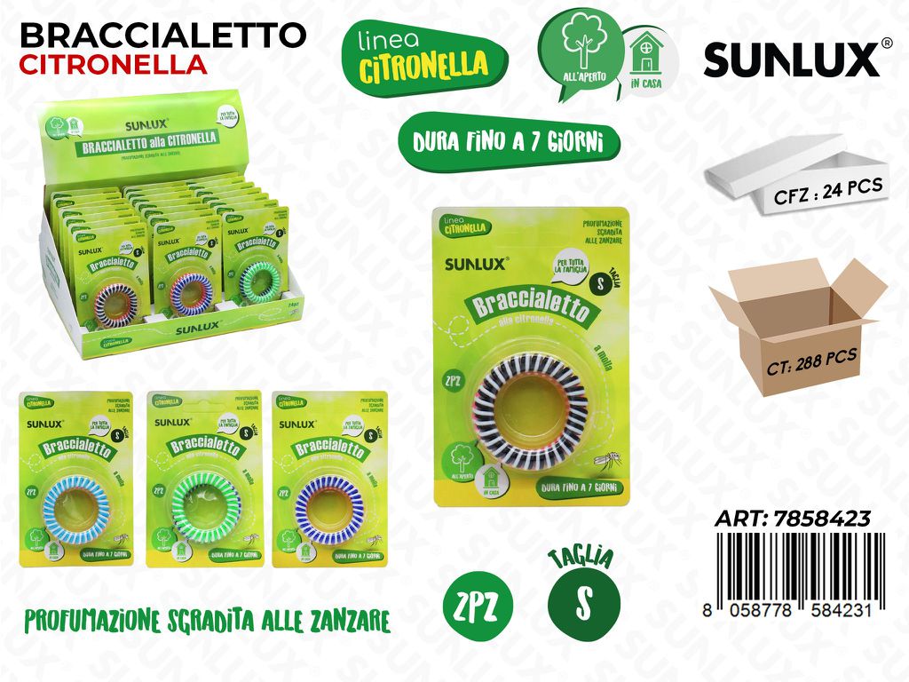 Sunlux Esp. Braccialetto Citronella 2PCS S Ass.