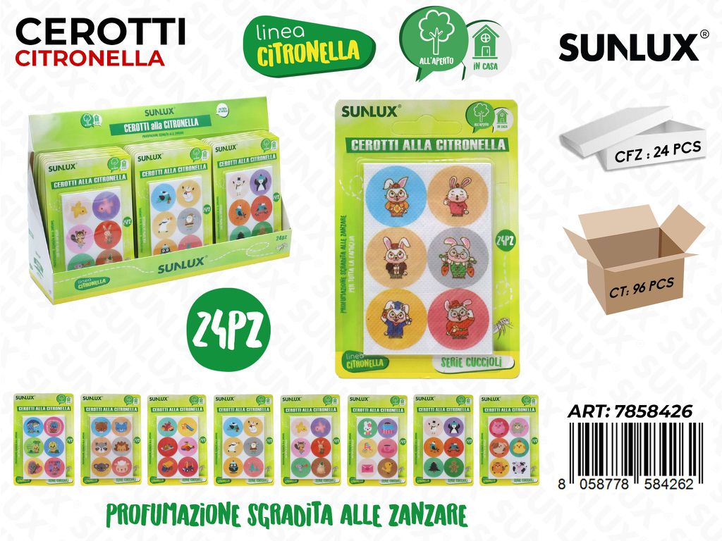 Sunlux Esp. Cerotto Citronella 24PCS Ass.