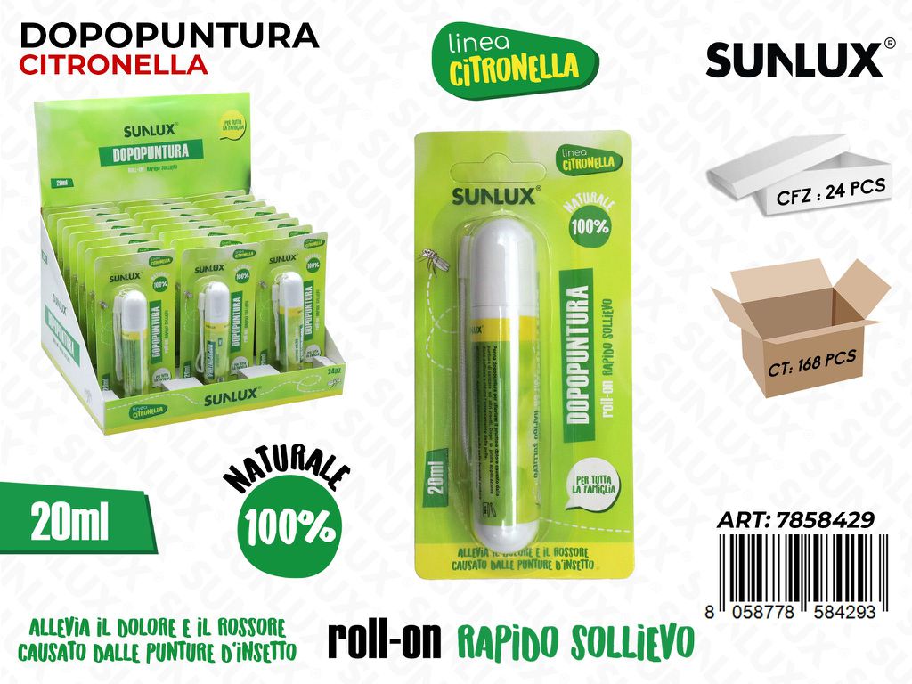 Sunlux Esp. Dopopuntura Citronella Roll-on 20ML