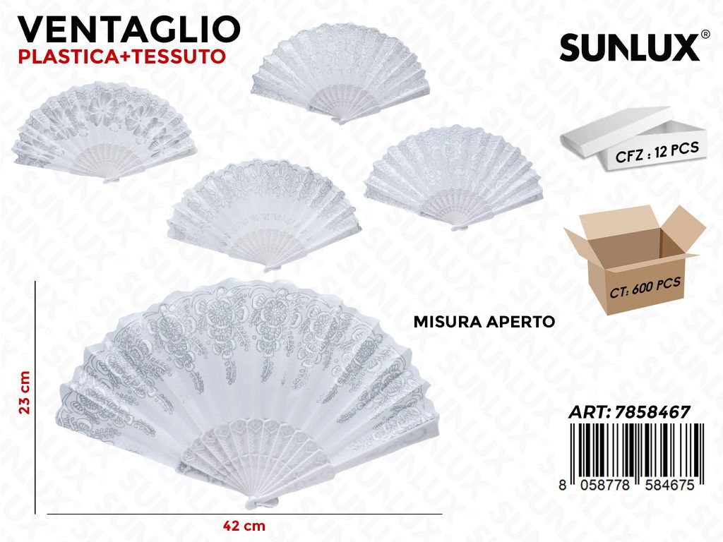 Sunlux Ventaglio Bianco Ass. 42*23CM