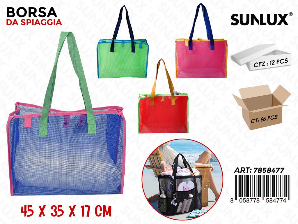 Sunlux Borsa da Spiaggia Ass. 45*35*17CM