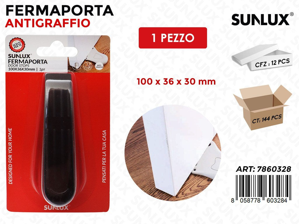 Sunlux Fermaporta Antigraffio Nero 100*36*30MM