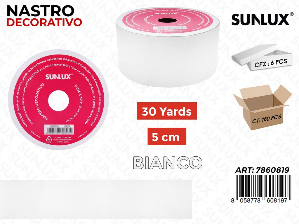 Sunlux Nastro Dec. Bianco 5CM*30Y
