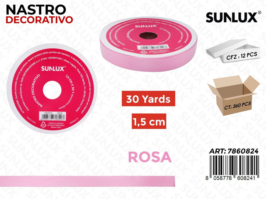 Sunlux Nastro Dec. Rosa 1.5CM*30Y