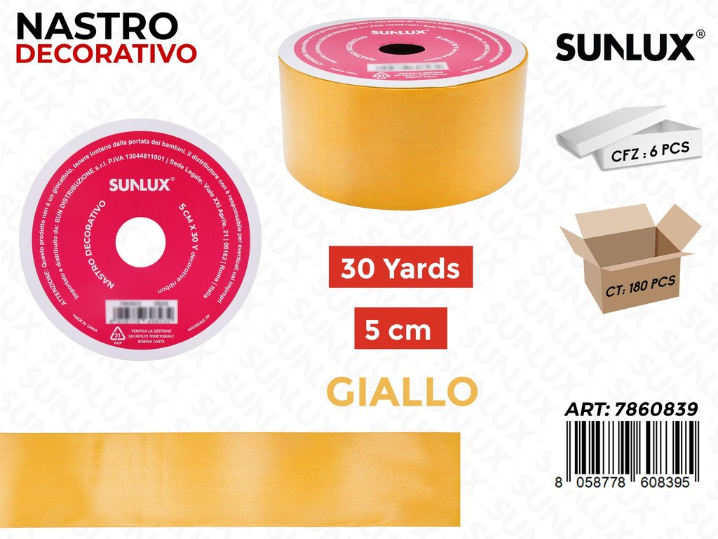 Sunlux Nastro Dec. Giallo 5CM*30Y