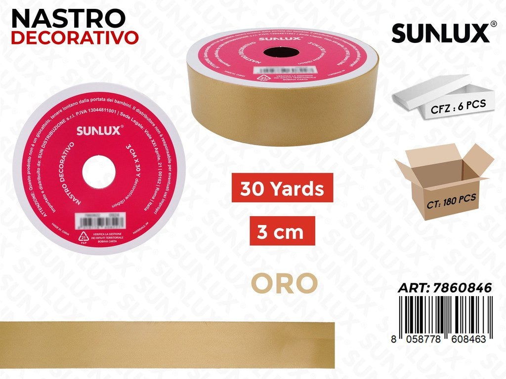 Sunlux Nastro Dec. Oro 3CM*30Y