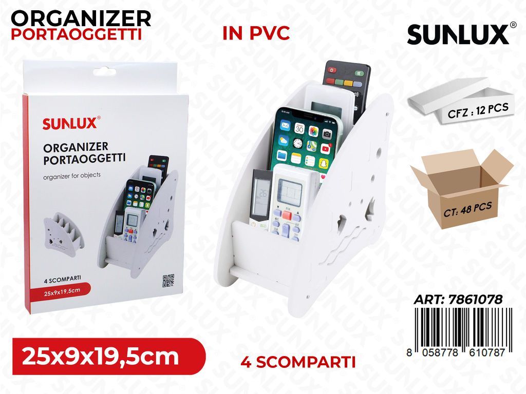Sunlux Organizer Portaogetti Pvc 4SCOMP. 25*9*19.5CM