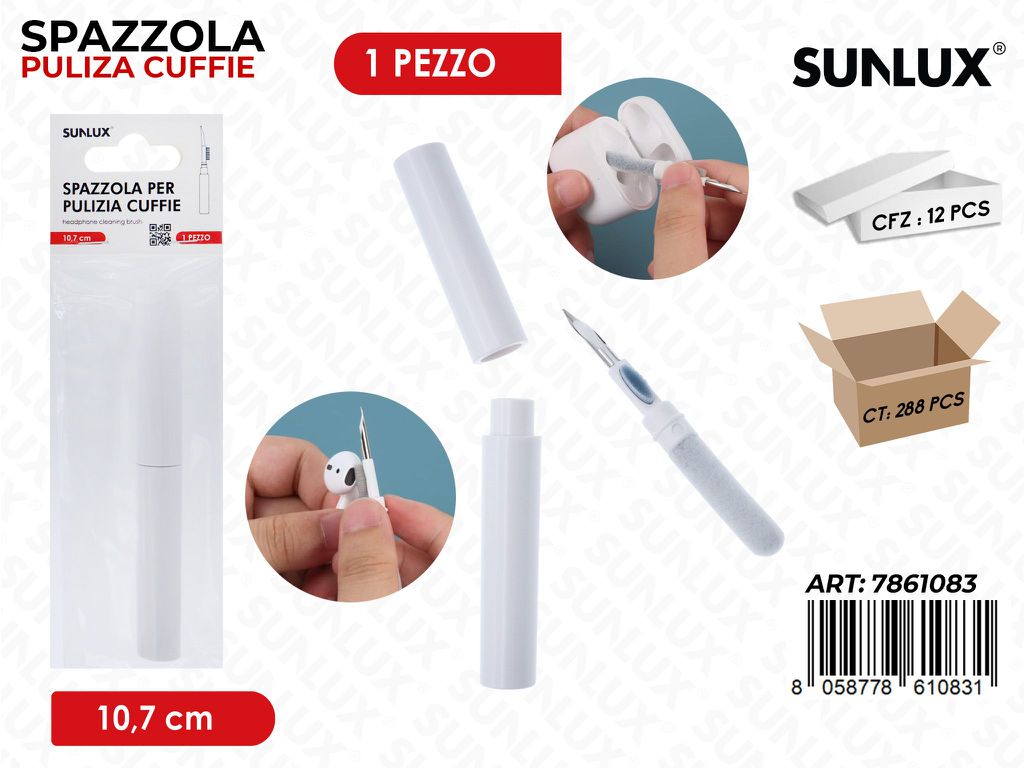 Sunlux Spazzola Pulizia Cuffie 10.7CM