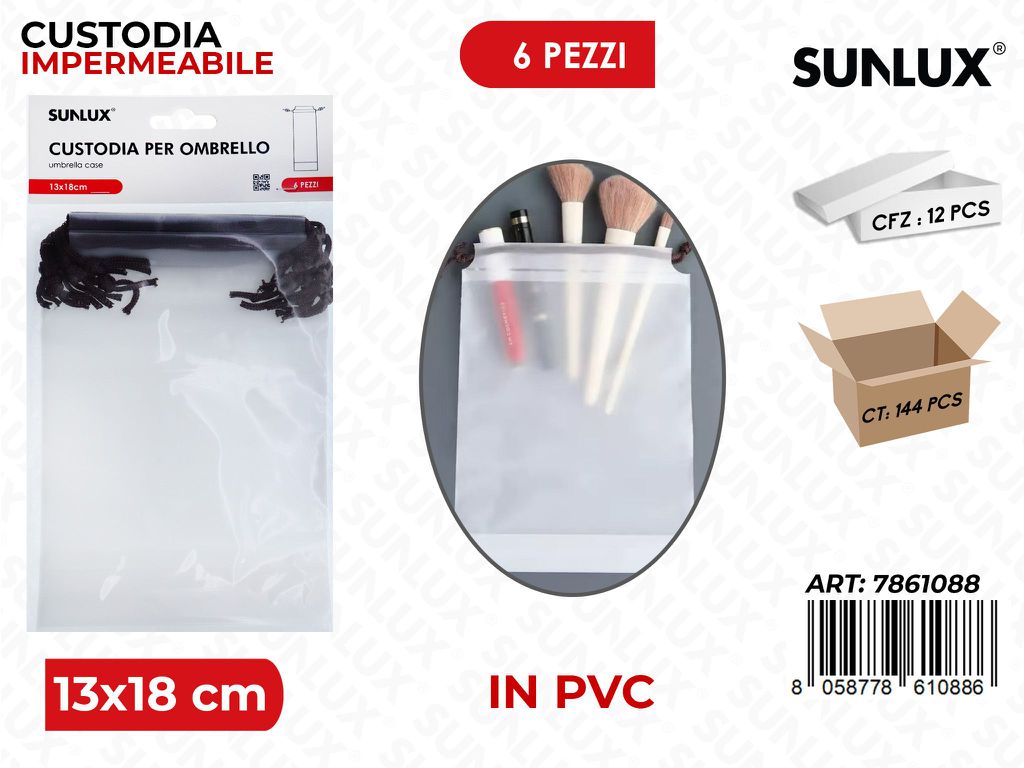 Sunlux Custodia Ombrello Pvc 6PCS 13*18CM