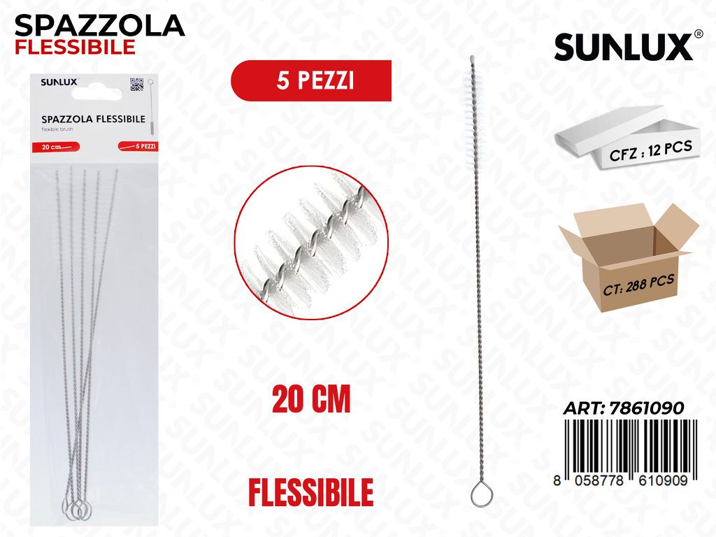 Sunlux Spazzola Flessibile 5PCS 20CM