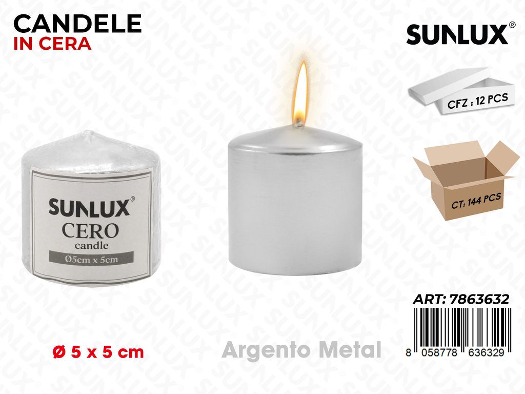 Sunlux Candela Moccolo Arg. Metal D.5*5CM