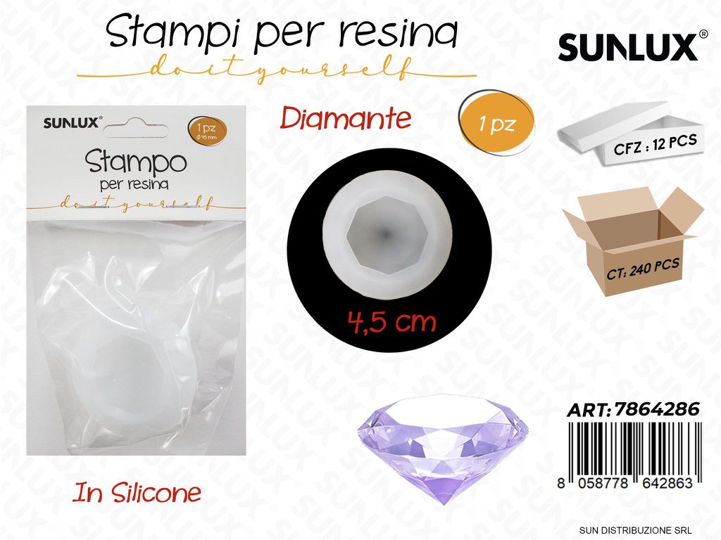 Stampi in Silicone per Resina Diamante 4.5CM
