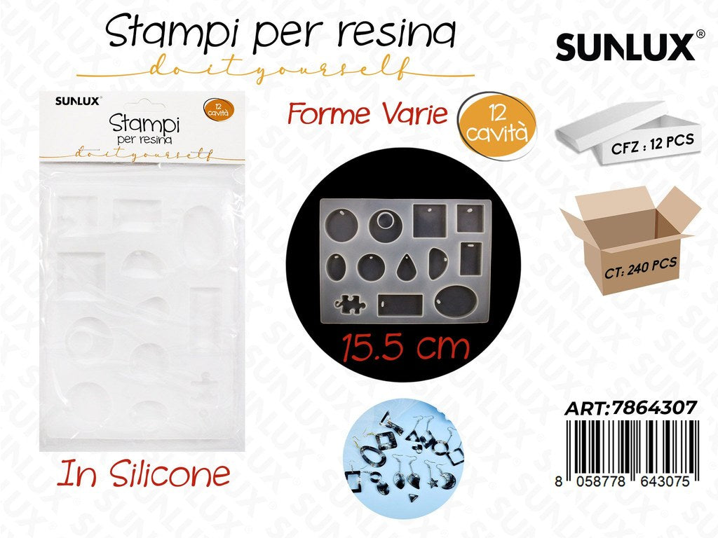 Stampi in Silicone per Resina Forme Ass. 12CAV.