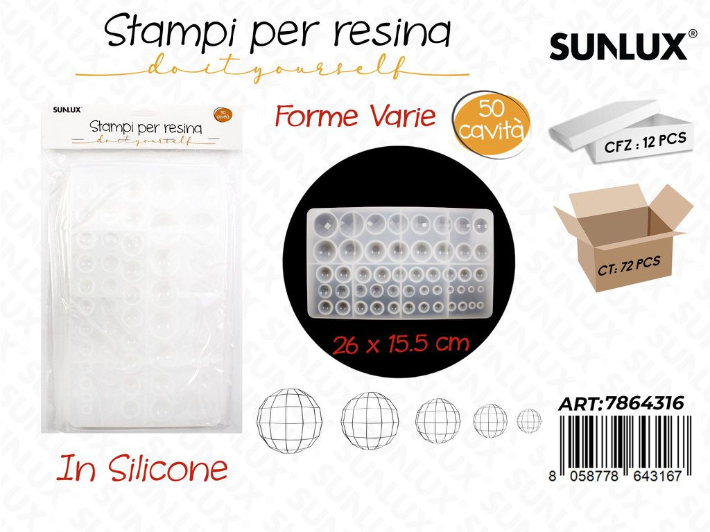 Stampi in Silicone per Resina Forme Ass. 50CAV.