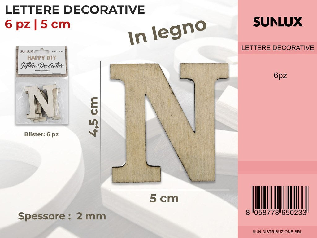 Lettera N Decorativa 6PC-5*4.5CM
