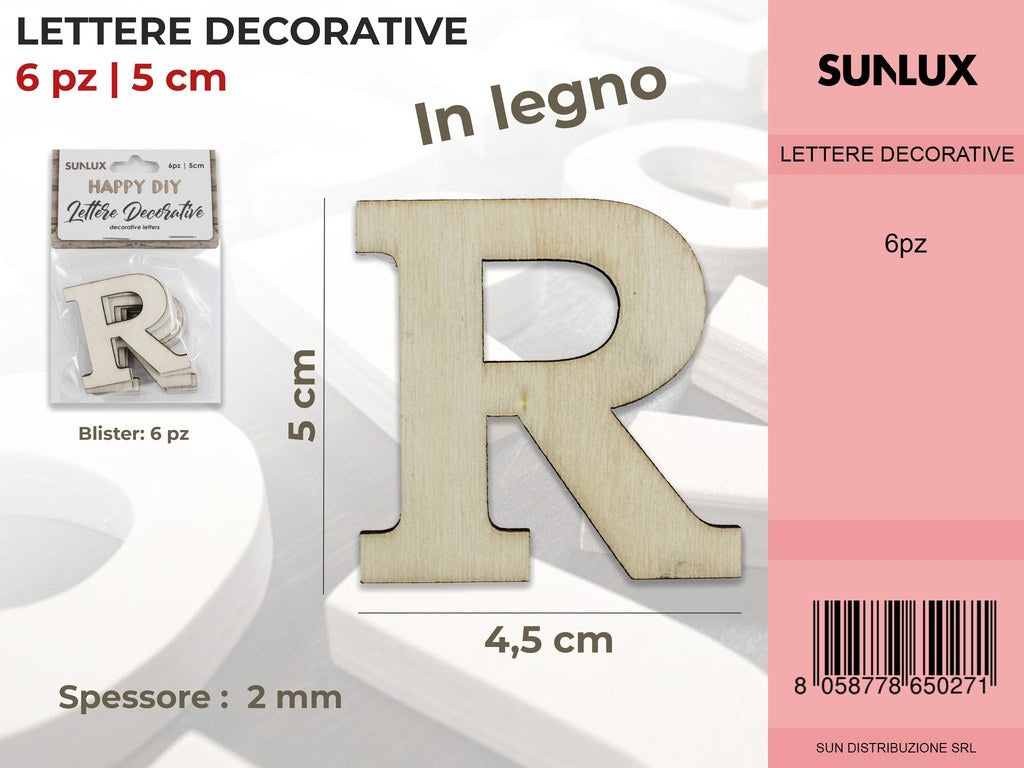 Lettera R Decorativa 6PC-5*4.5CM