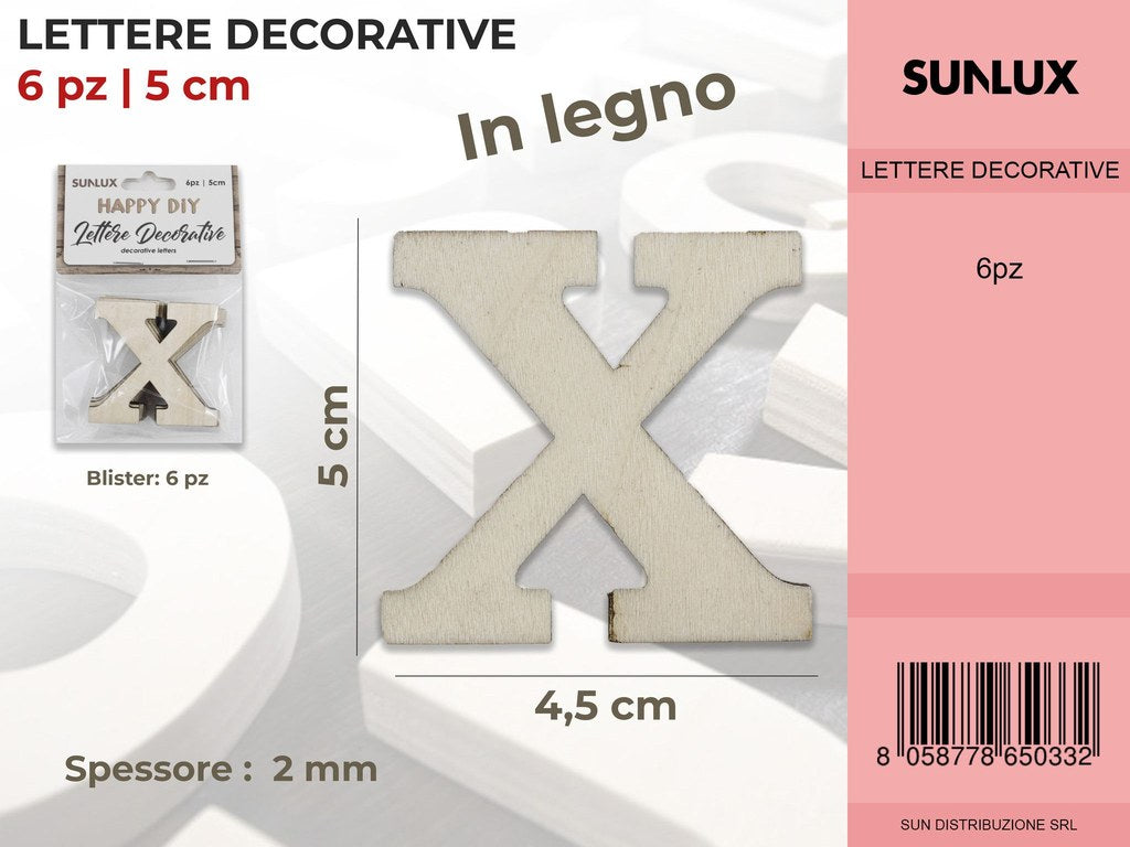Lettera X Decorativa 6PC-5*4.5CM
