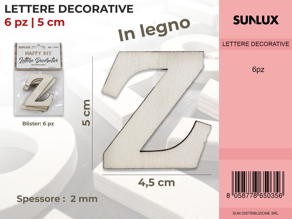 Lettera Z Decorativa 6PC-5*4.5CM