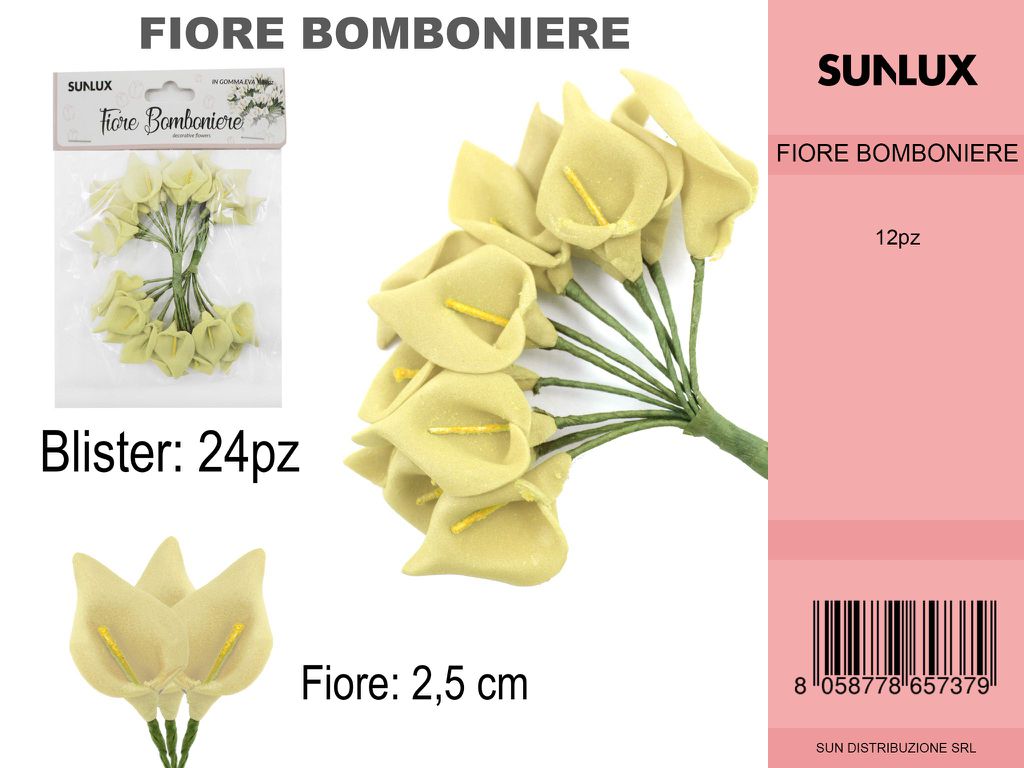 Fiore Bomboniere Giallo 24PC-2.5CM