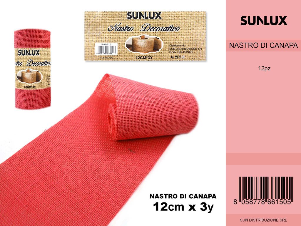 Nastro Decorativo 12*3Y Rosso