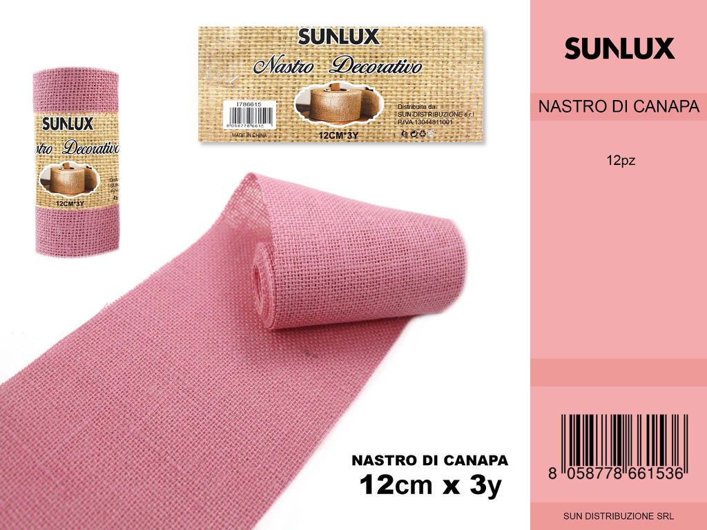 Nastro Decorativo 12*3Y Rosa
