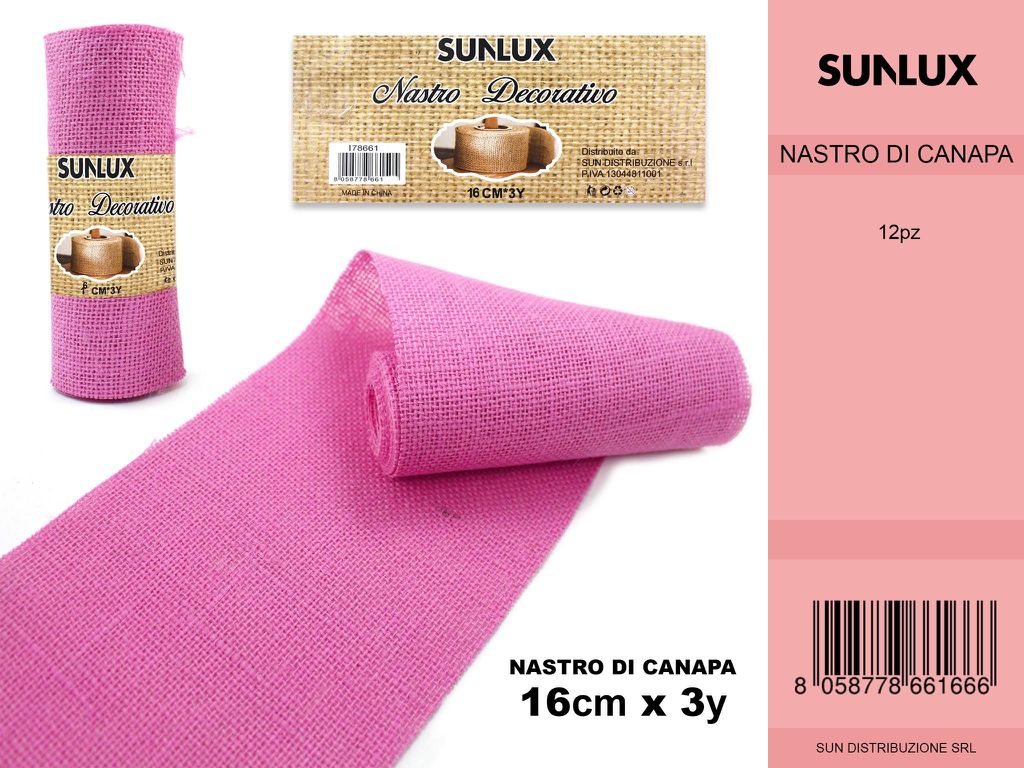 Nastro Decorativo 16*3YRD Fuxsia