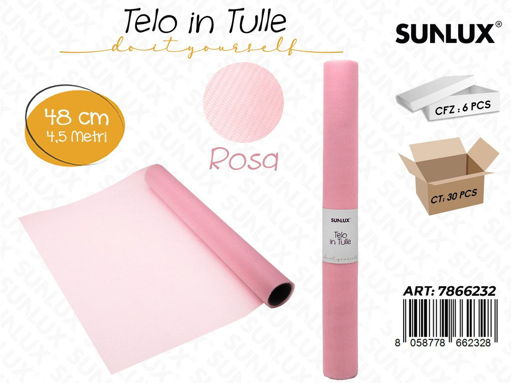 Telo in Tulle Rosa 48CM*4.5MT