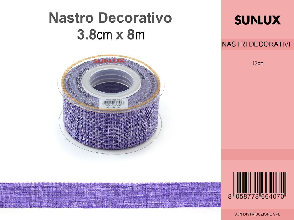 Nastro Decorativo 3.8X8M Lilla
