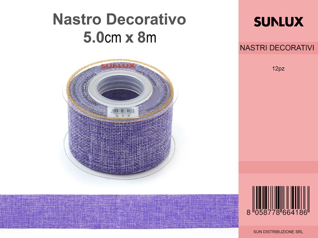 Nastro Decorativo 5.0X8M Lilla